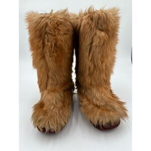 Vintage Furry Yeti Winter Boots Waterproof 70s RARE women 7 men 5 Winterproofs